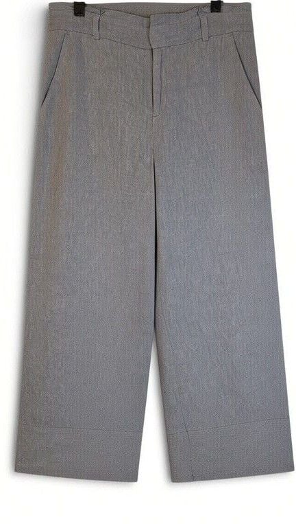 Banana Republic Blake Crop Size 8 Blue Linen Cotton 2