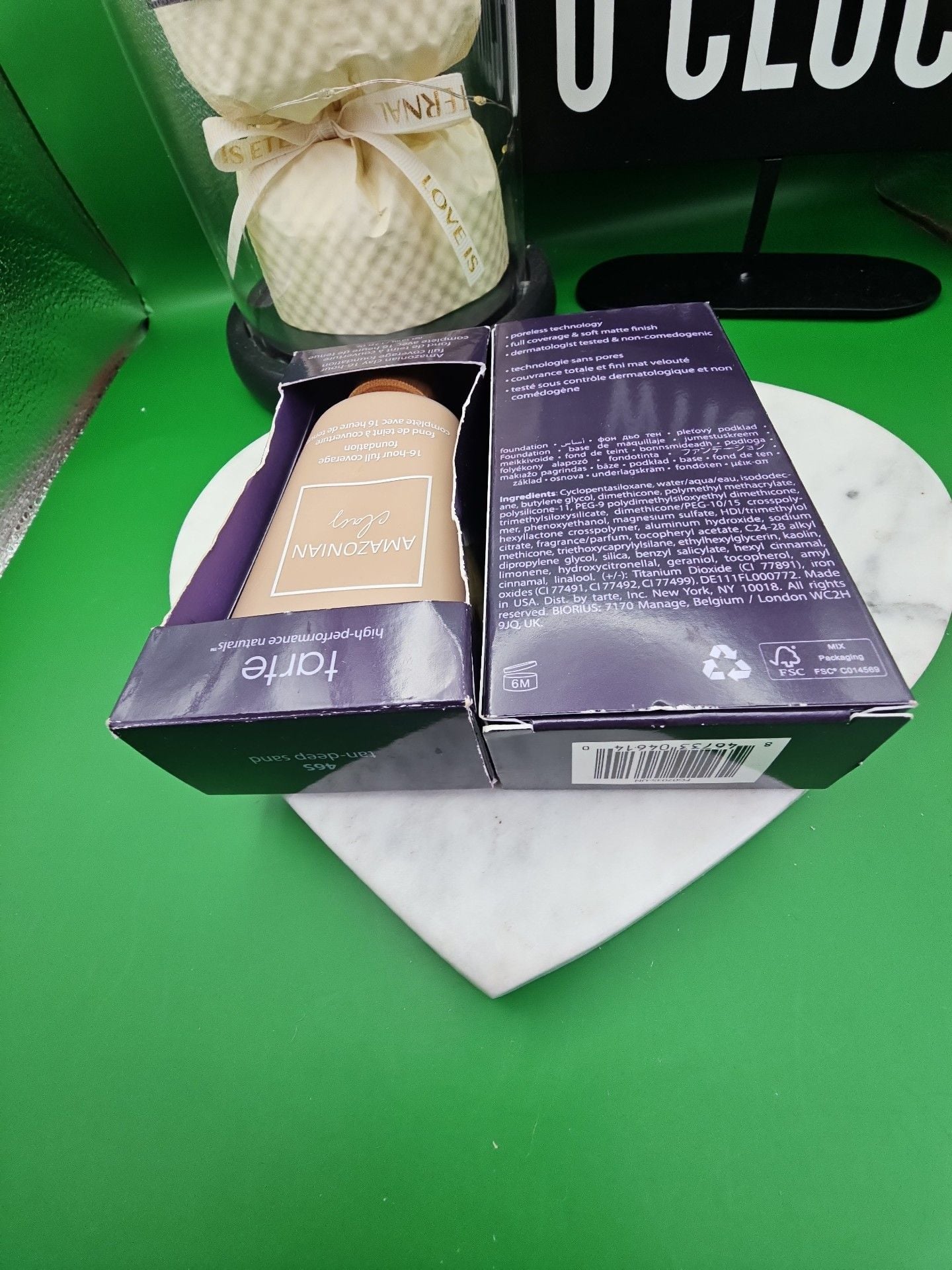 2x Tarte Amazonian Clay Full Coverage Foundation 46S Tan-Deep Sand 3