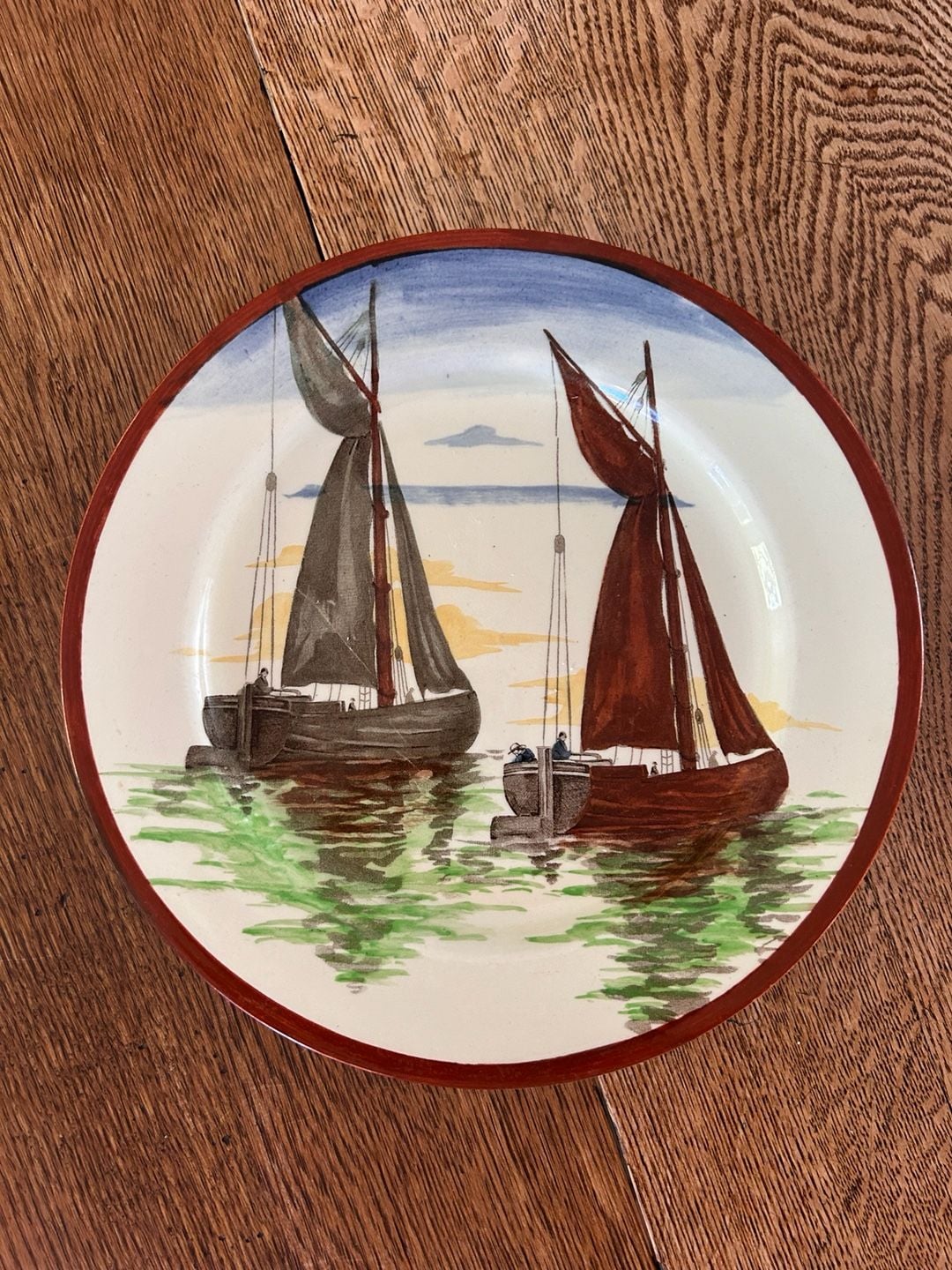 Royal Doulton Sailmaker Plate D4570 Vintage Ceramic Collector Plate 1