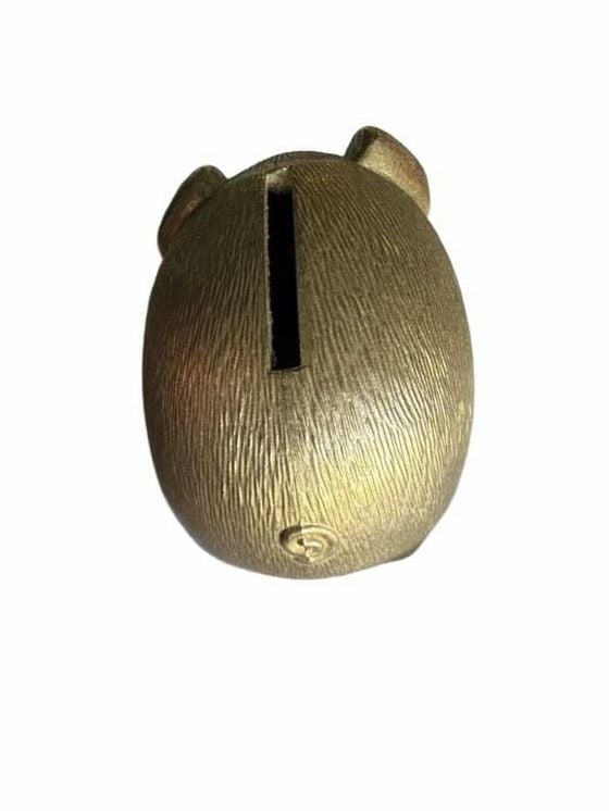 Vintage Strawbridge & Clothier Silver Piggy Bank 6