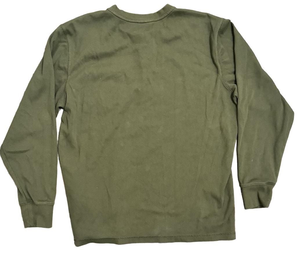 Carhartt Relaxed Fit Long-Sleeve Henley Pocket Shirt Size XL Green 5