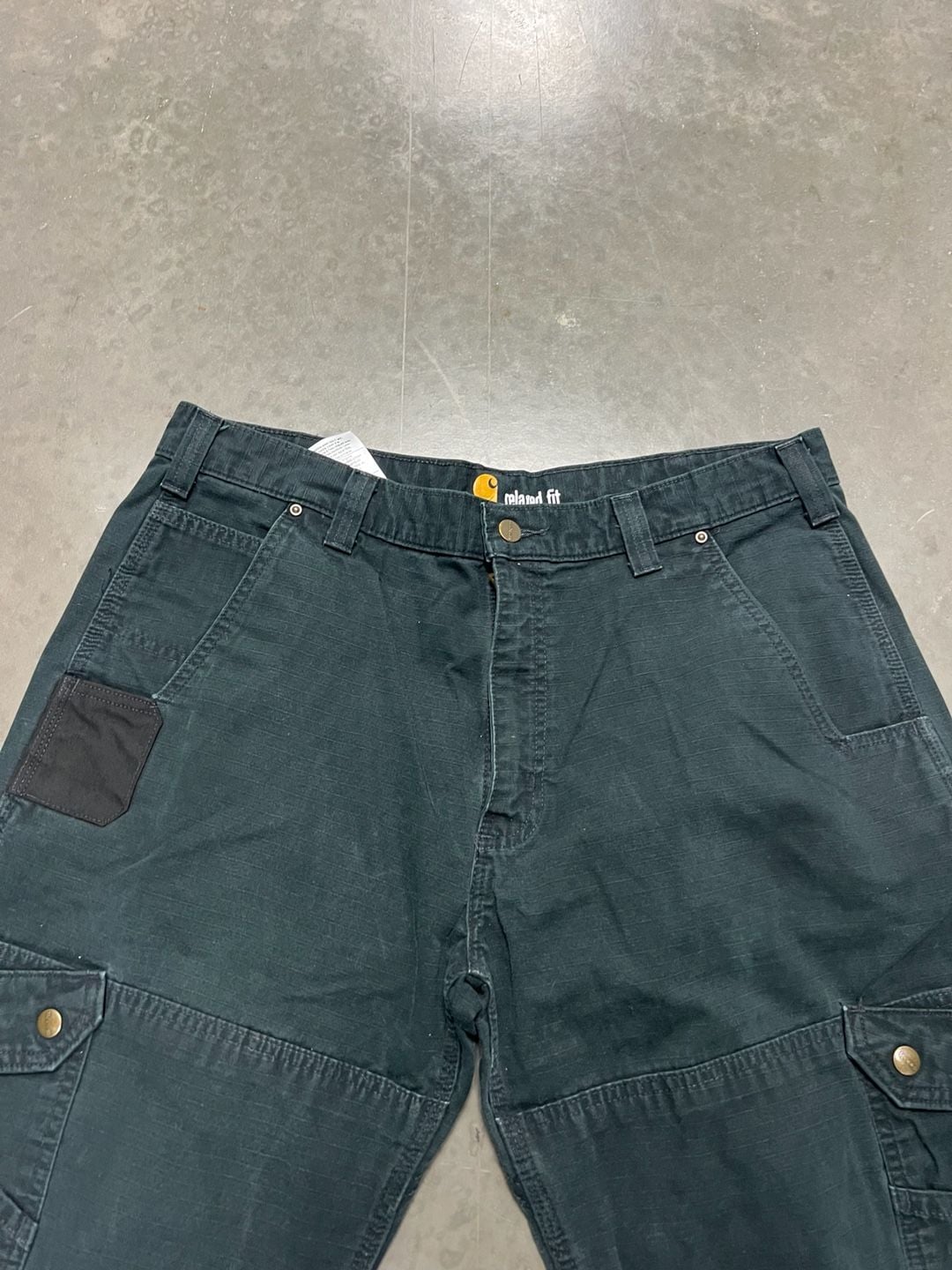 Carhartt B342 Ripstop Cargo Work Pants Size 38x34 Black 3