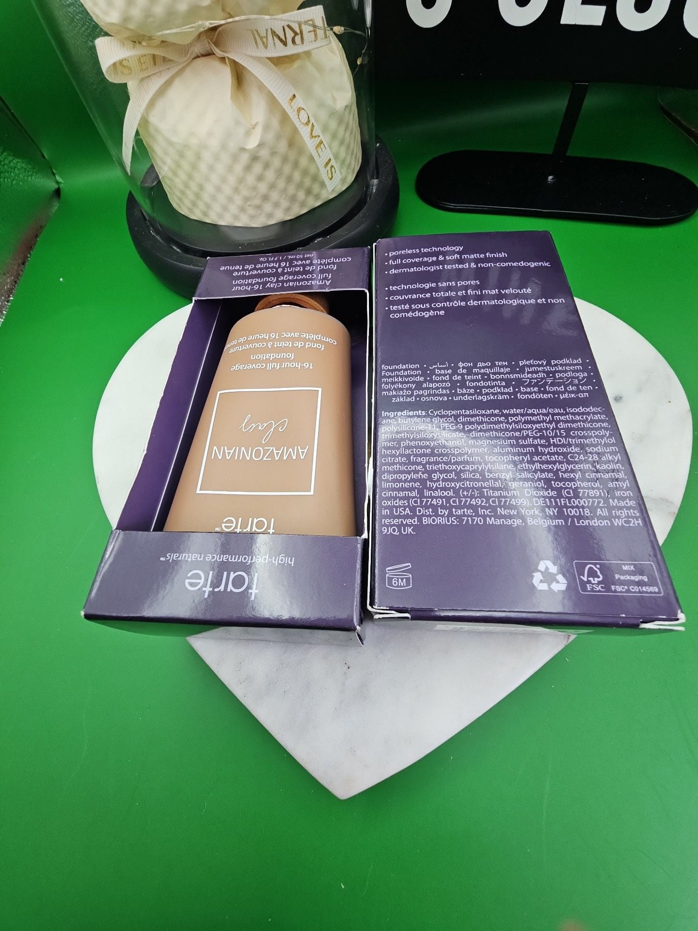 2x Tarte Amazonian Clay 16-Hour Foundation 51S Deep Sand 4