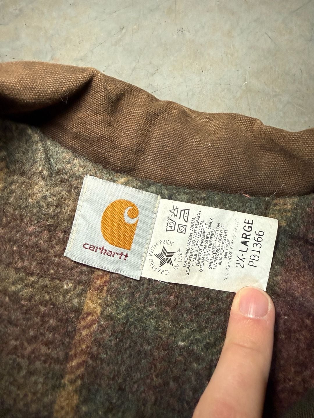 80s Blanket Lined Carhartt PB1366 Field Coat 4