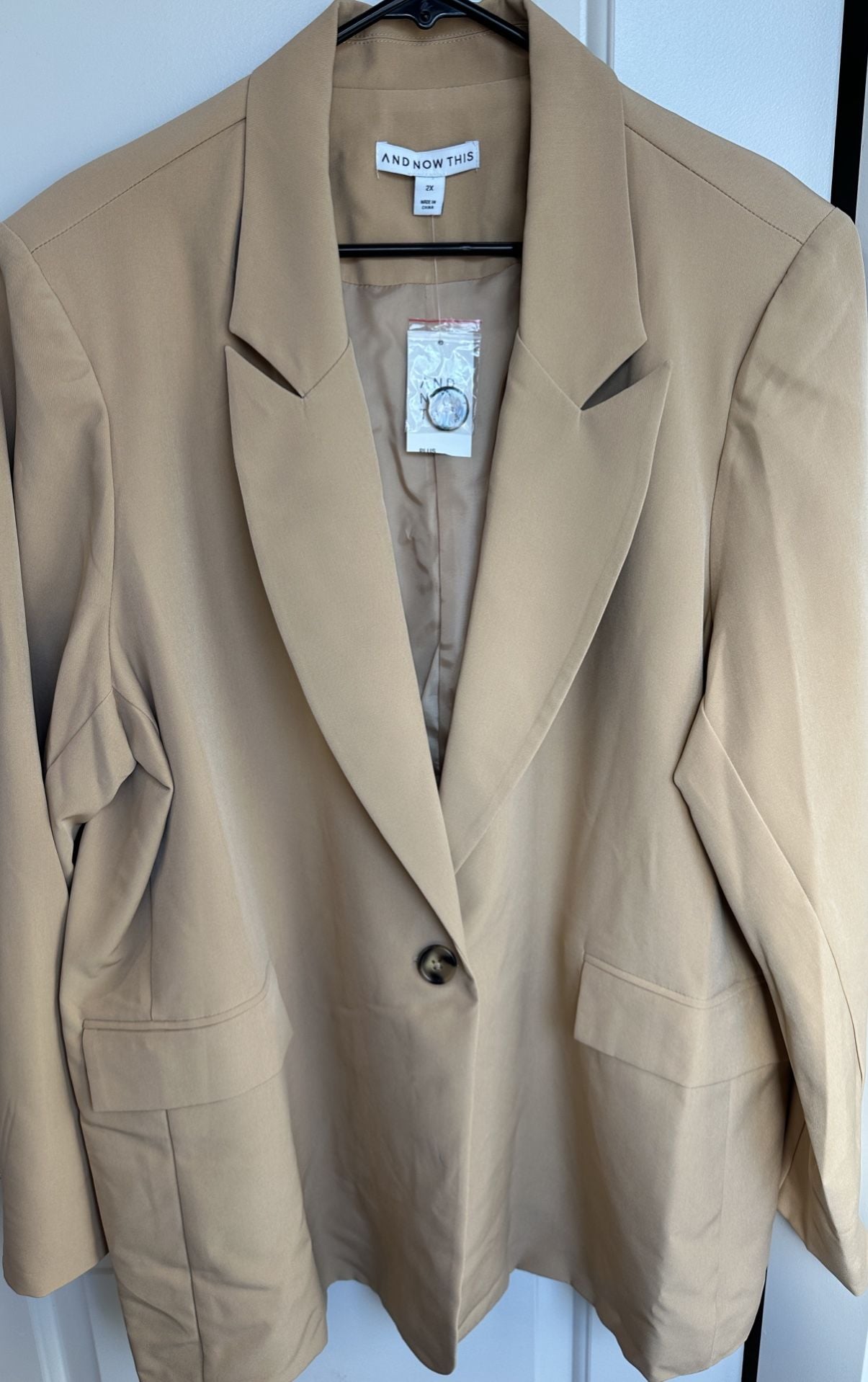 And Now This Blazer Size 2X Camel Brown 8