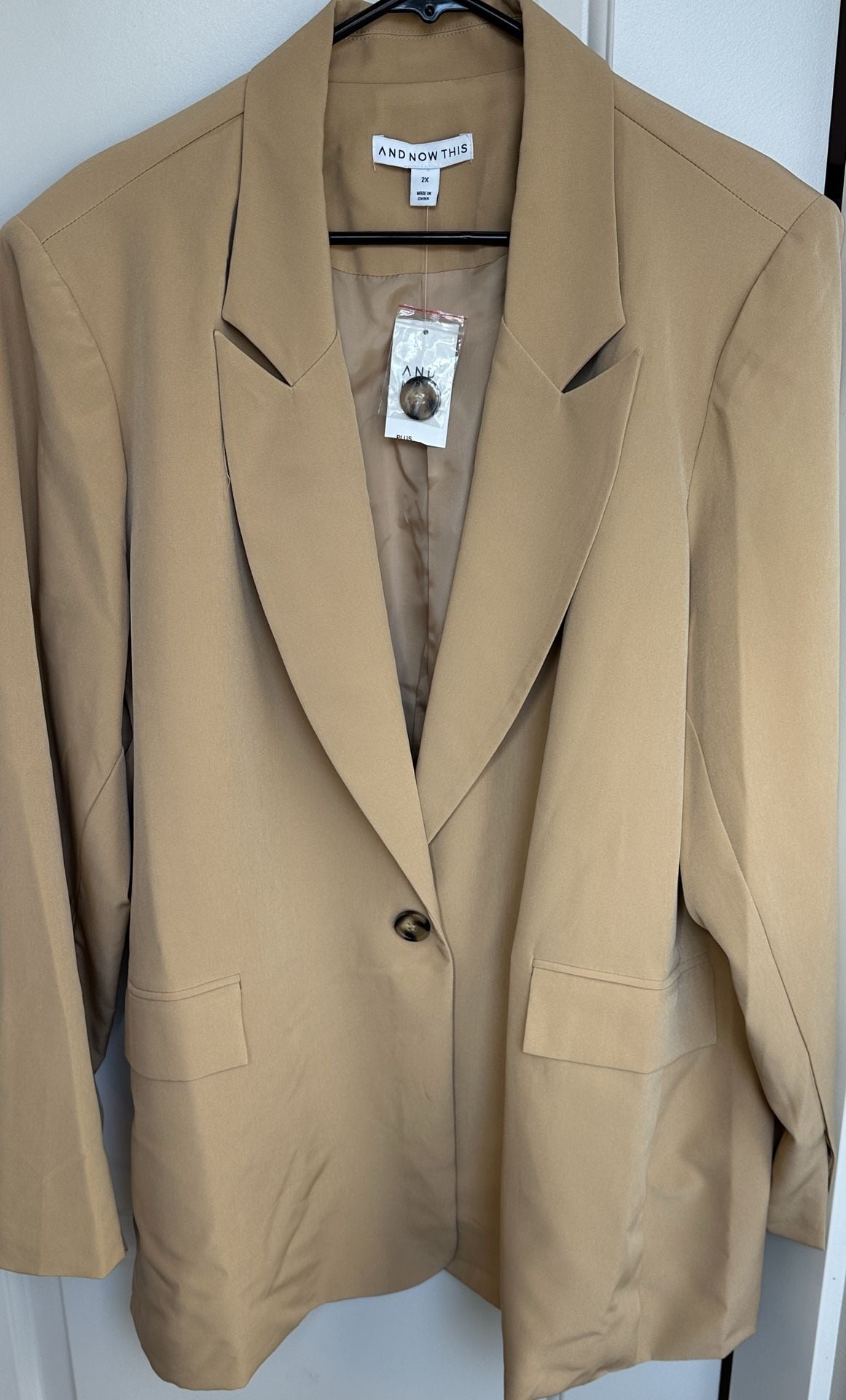 And Now This Blazer Size 2X Camel Brown 4