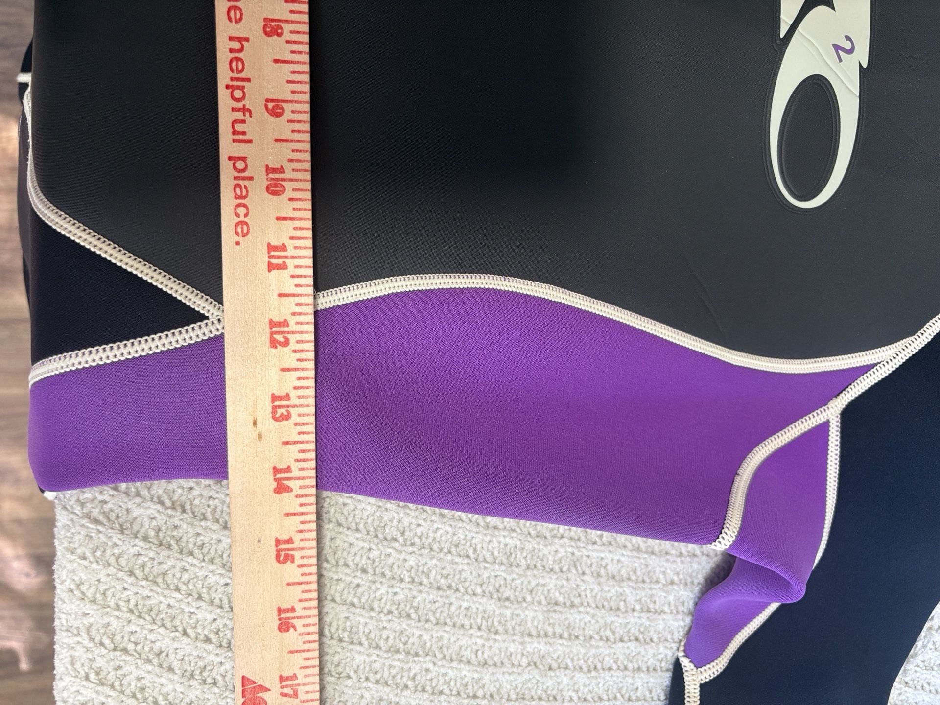X2O Shorty Wetsuit Size L Black Purple Neoprene 3x2 5