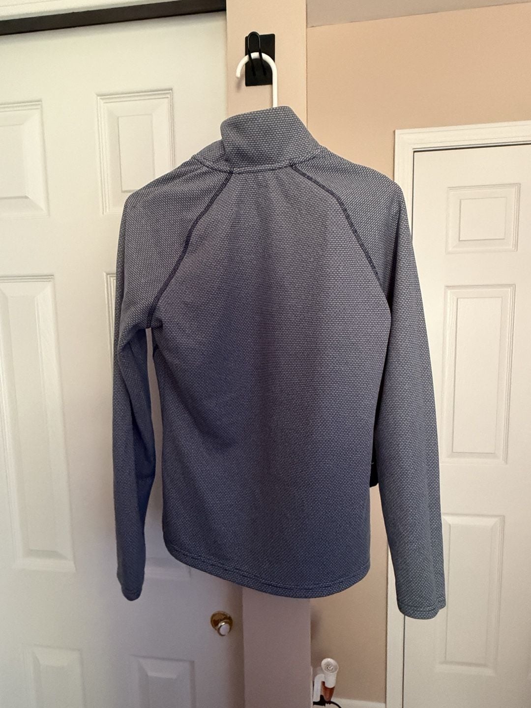 Adidas Golf Quarter Zip Size S Gray/Blue Textured Pullover 6