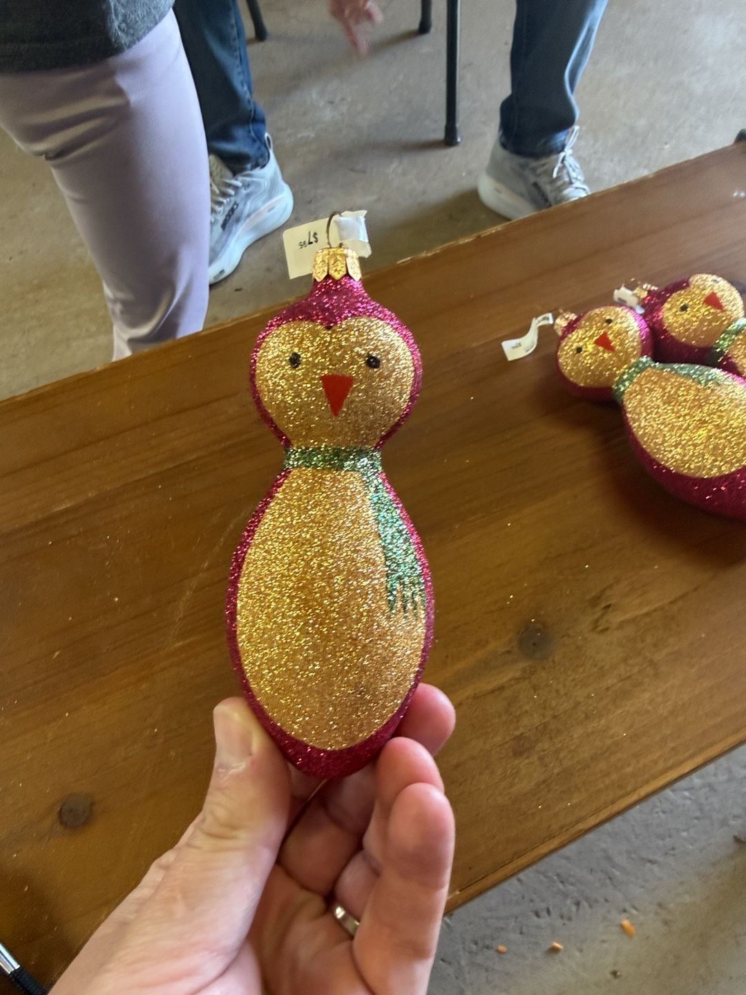 ROMANIA Glitter Bird Christmas Tree Ornaments Set of 3 2