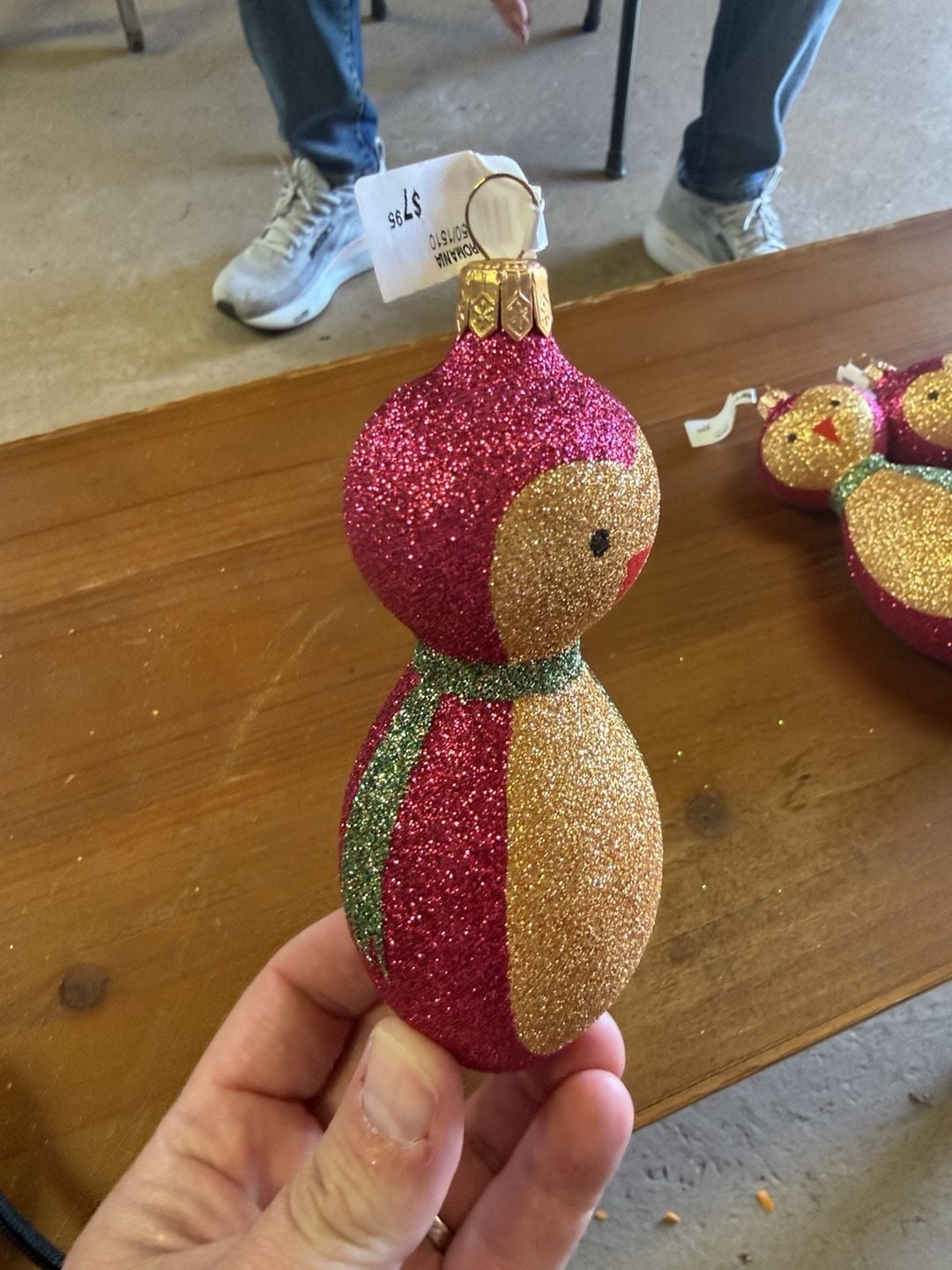 ROMANIA Glitter Bird Christmas Tree Ornaments Set of 3 3