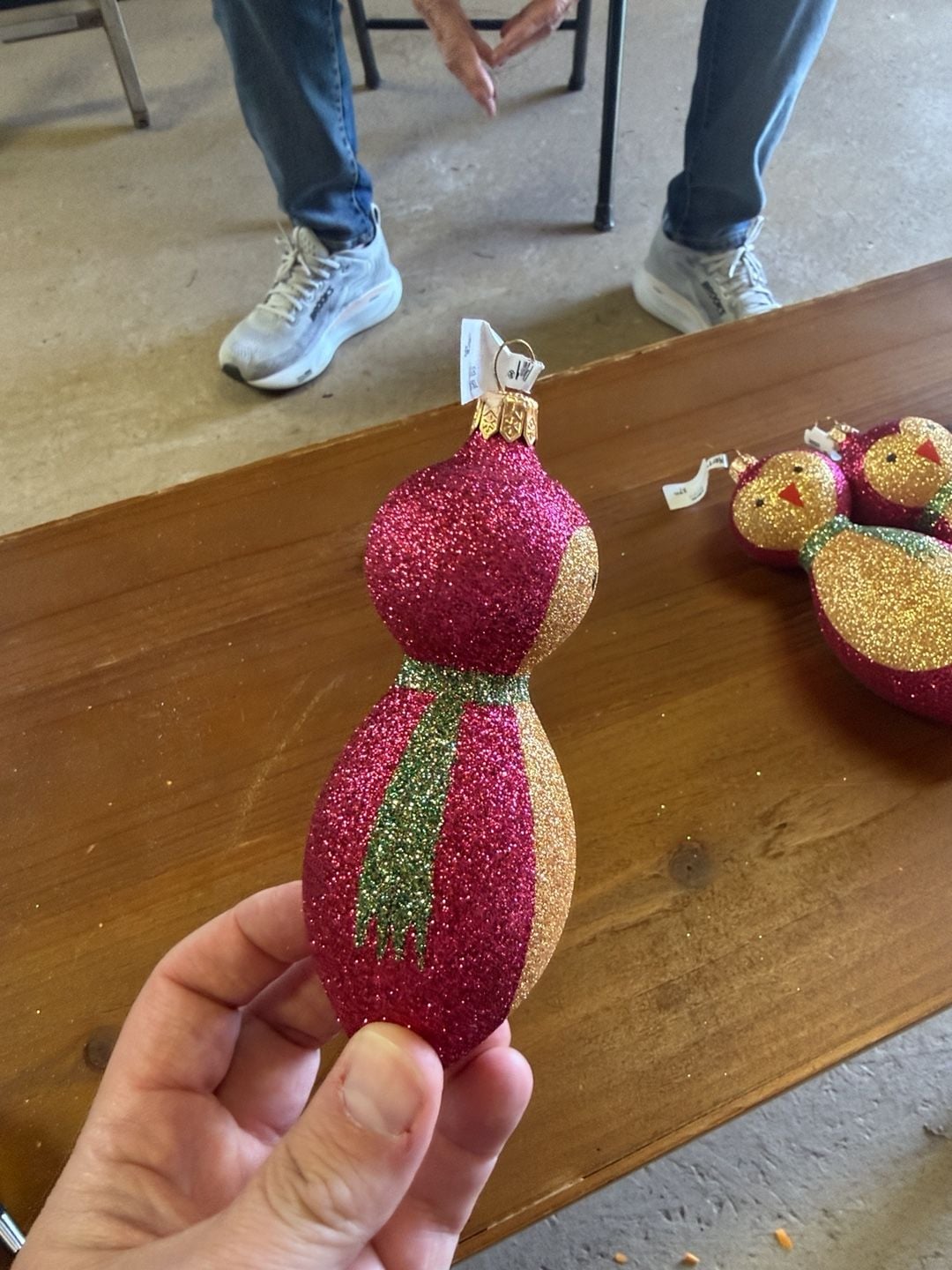 ROMANIA Glitter Bird Christmas Tree Ornaments Set of 3 4