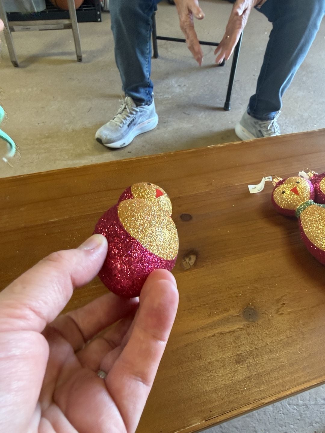 ROMANIA Glitter Bird Christmas Tree Ornaments Set of 3 5
