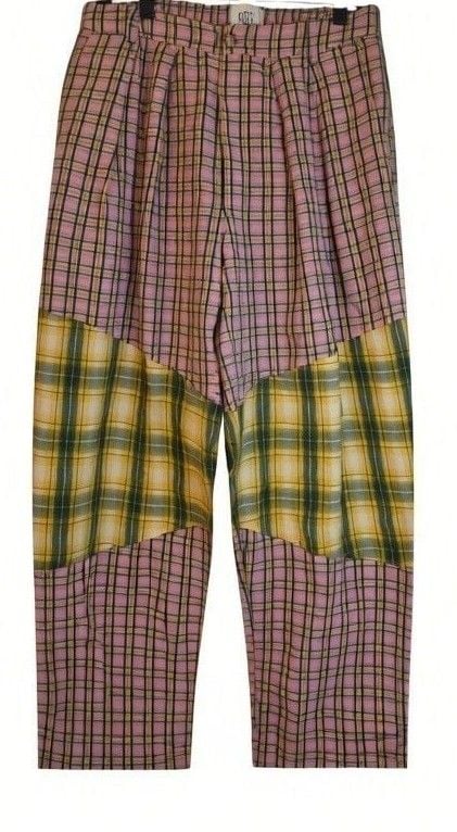 BDG Patchwork Plaid Pants Size M-M Pink Green Plaid 2