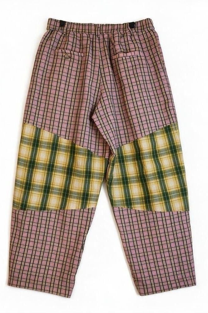 BDG Patchwork Plaid Pants Size M-M Pink Green Plaid 3
