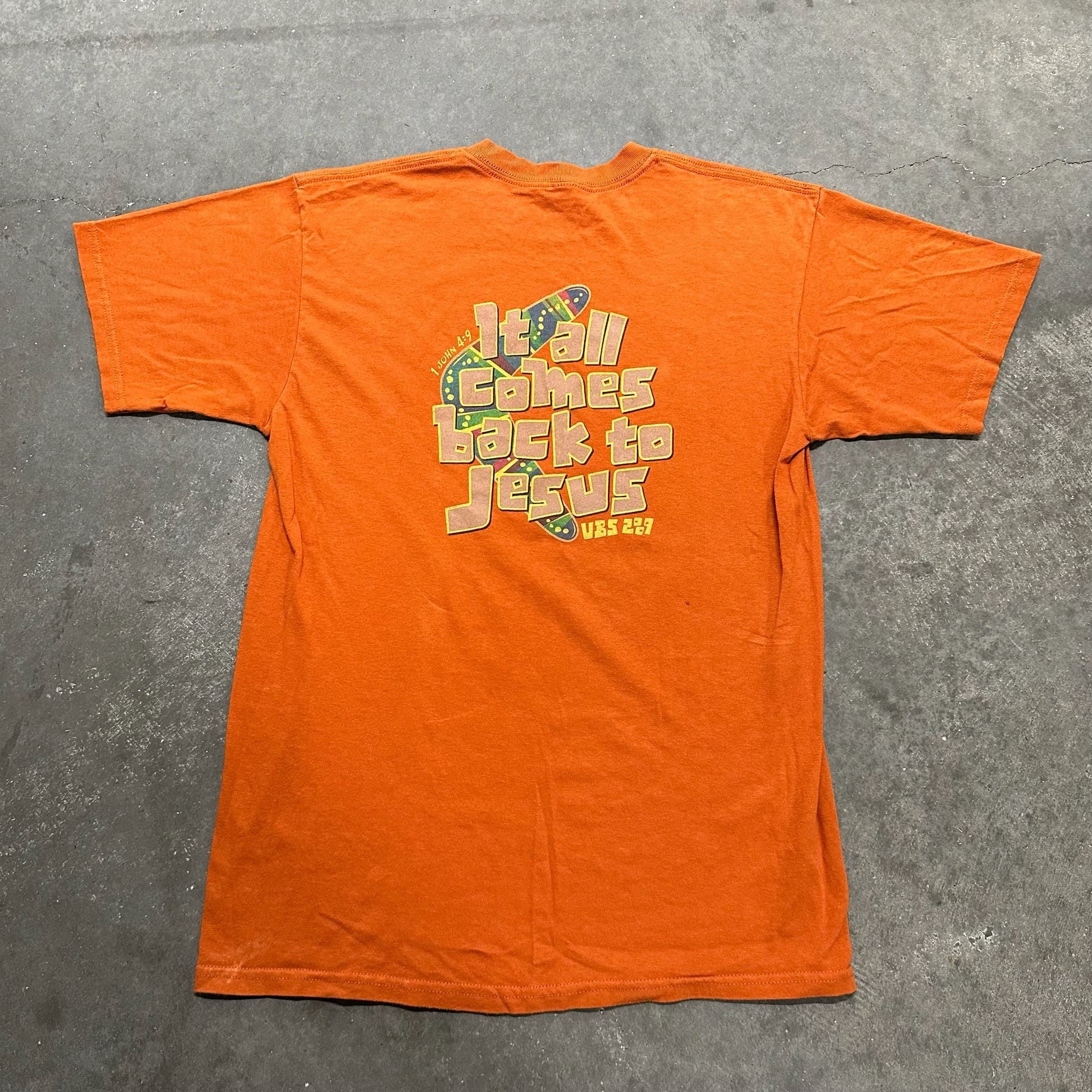 Y2K Christian Boomerang Express Jesus BibleWay Graphic T Shirt Anvil L 2