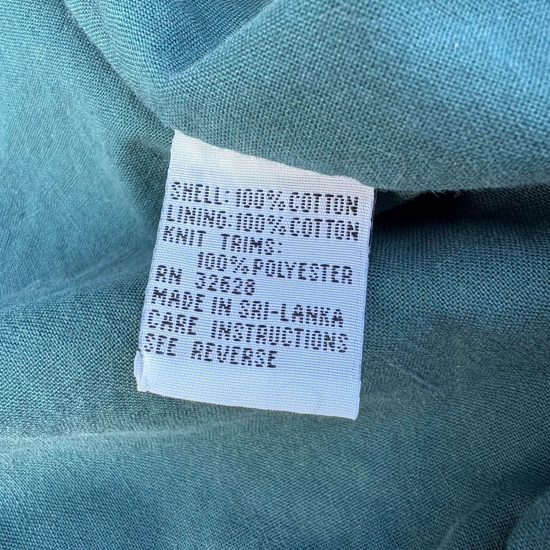 VTG 90s Genus Goodyear Tires Denim Varsity Jacket Small Blue Green Bomber 7
