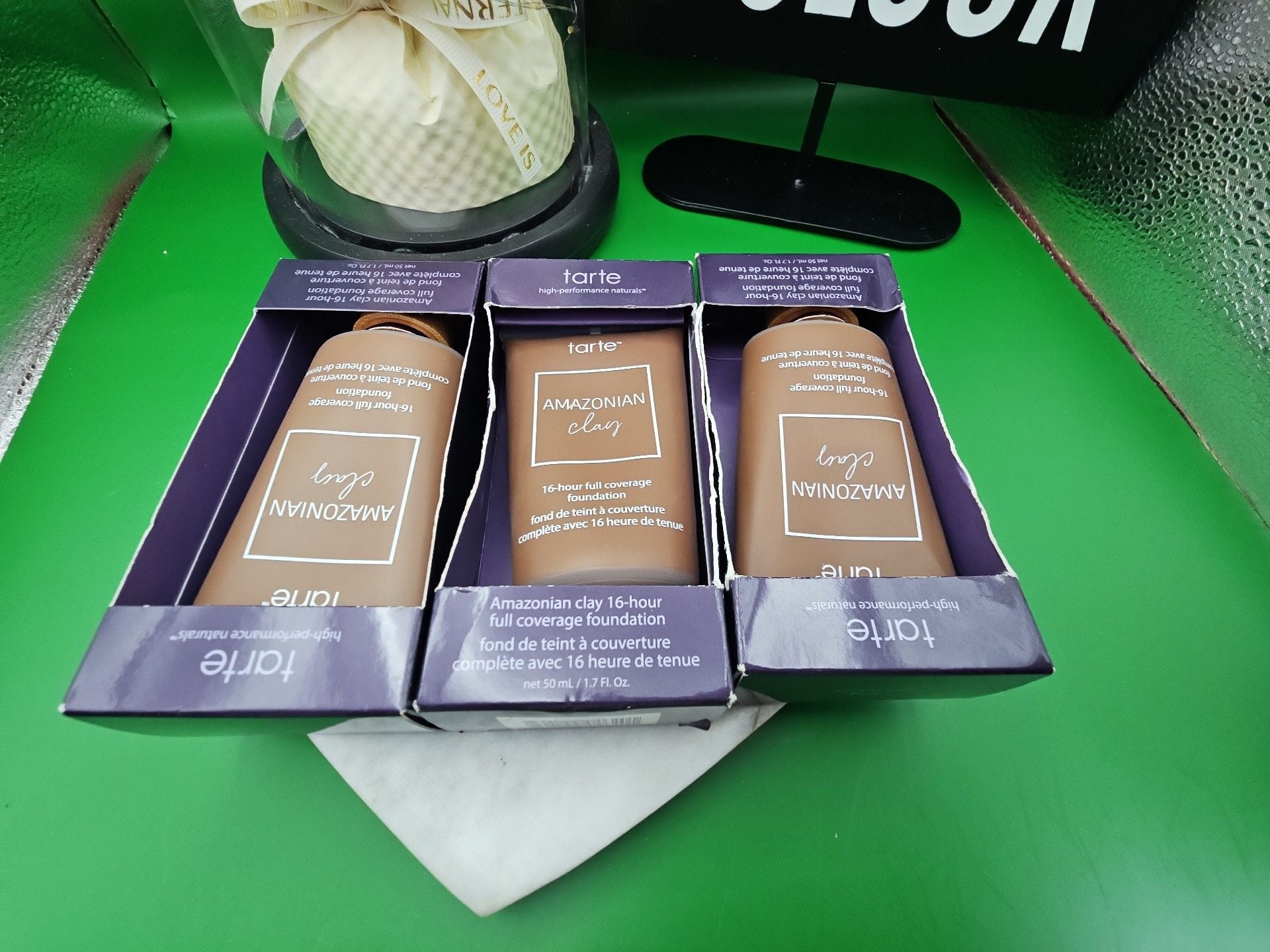 3x Tarte Amazonian Clay Foundation 57N Rich Neutral 1.7 Fl Oz 1