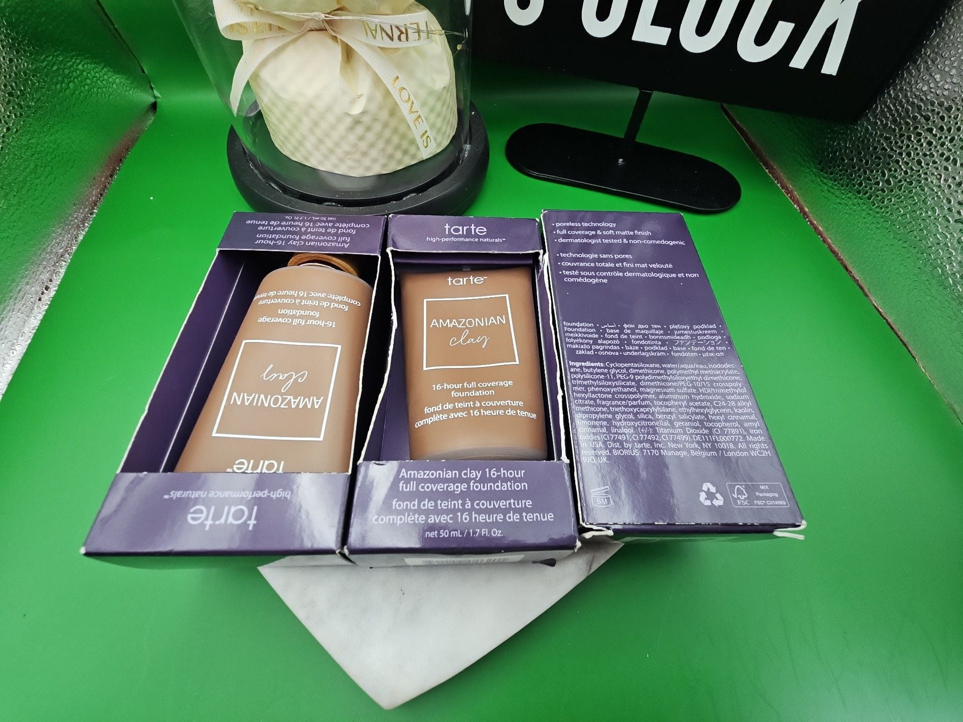 3x Tarte Amazonian Clay Foundation 57N Rich Neutral 1.7 Fl Oz 3
