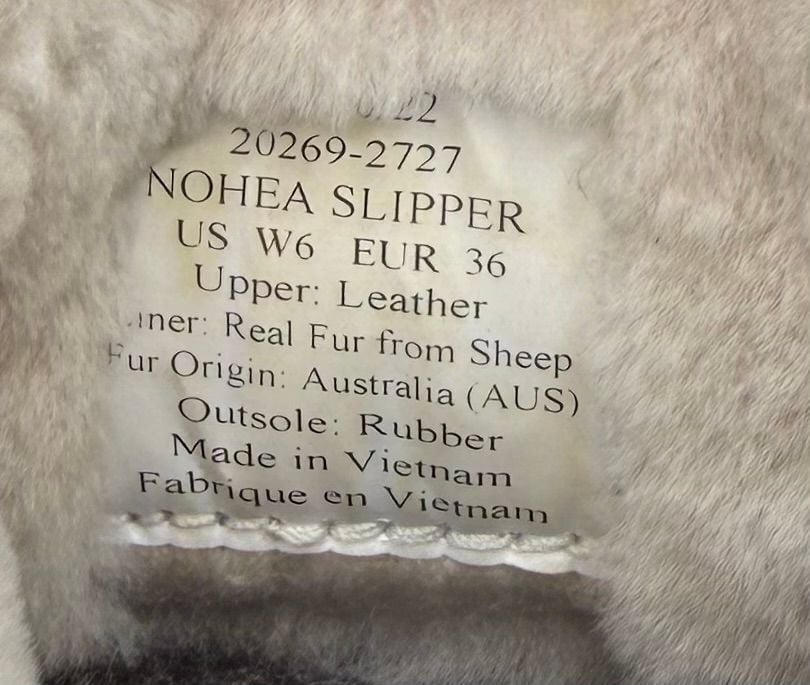 OluKai Nohea Slipper Size US W6 Brown Suede Shearling 6