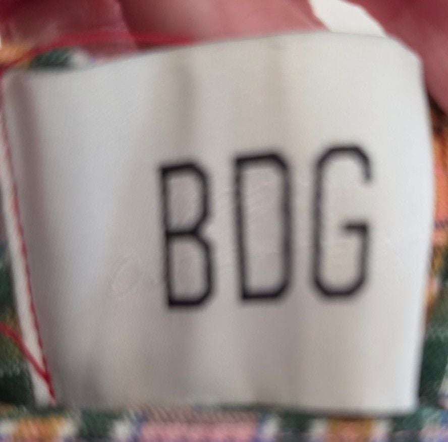 BDG Patchwork Plaid Pants Size M-M Pink Green Plaid 4
