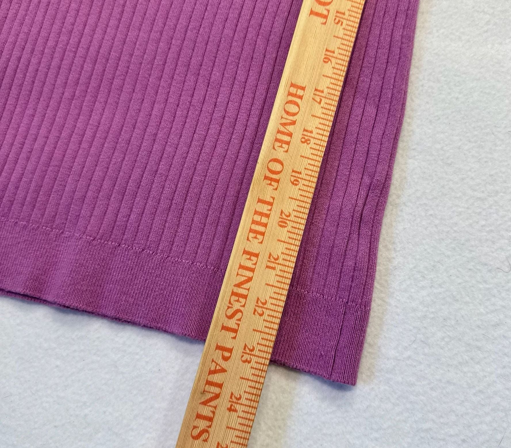 Ann Taylor Women’s M Purple Ribbed Knit Colorblock Scoop Neck Short Sleeve Top 6