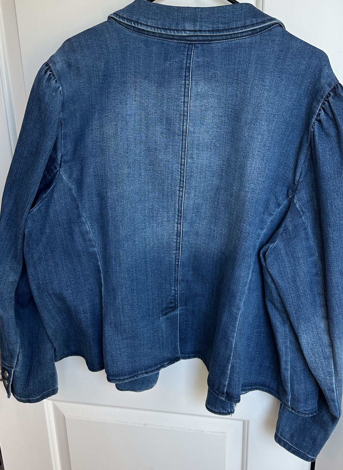 INC International Concepts Denim Blazer Size 3X Blue Jacket 7