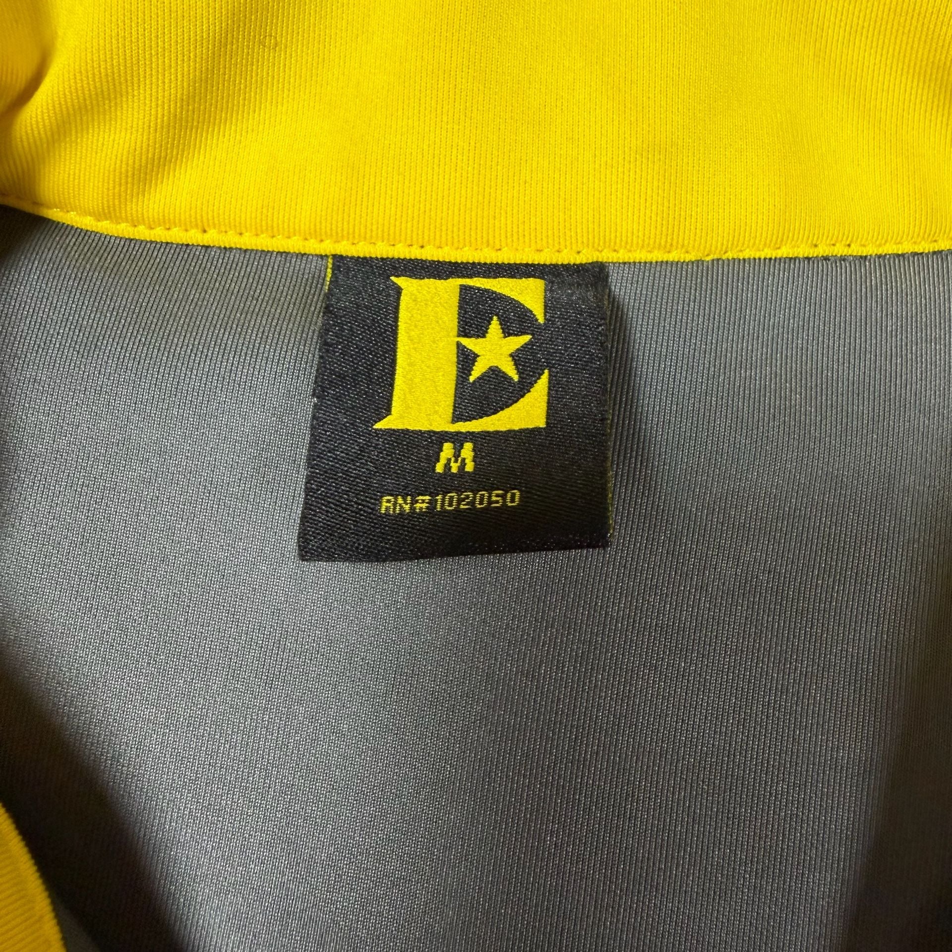Elton Track Collectors Jacket Size M Gray Yellow Full Zip 6