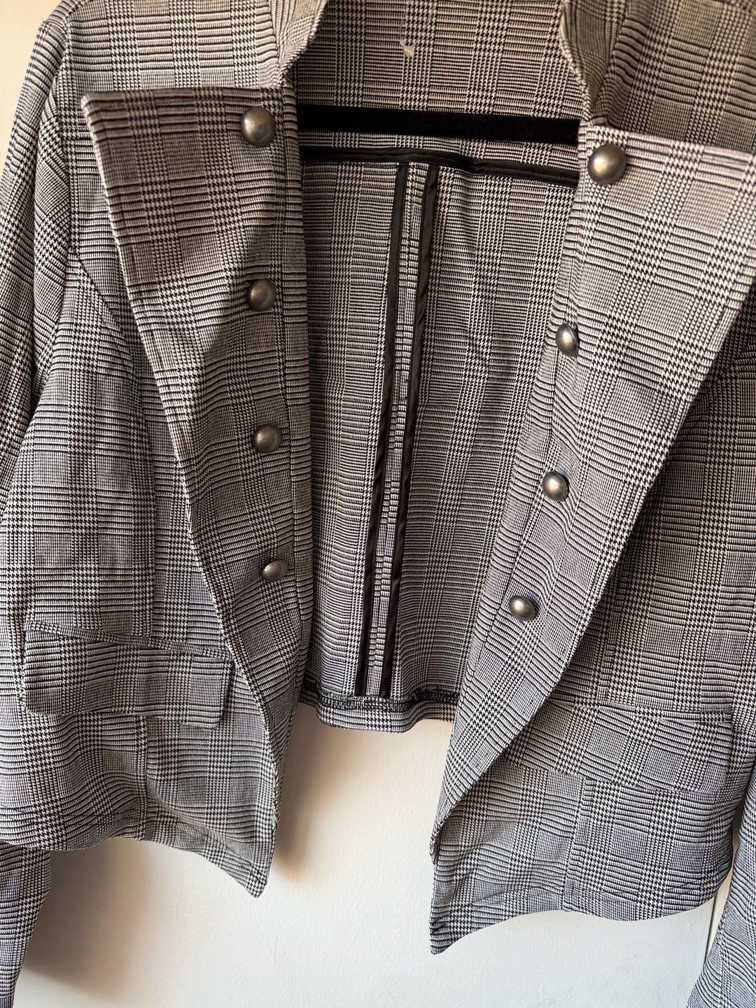 Torrid Glen Plaid Jacket Size 2 Black White 3