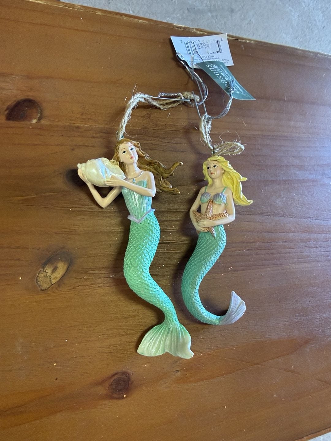 Seasons Of Cannon Falls Mermaid Christmas Ornaments Set Of 2 1