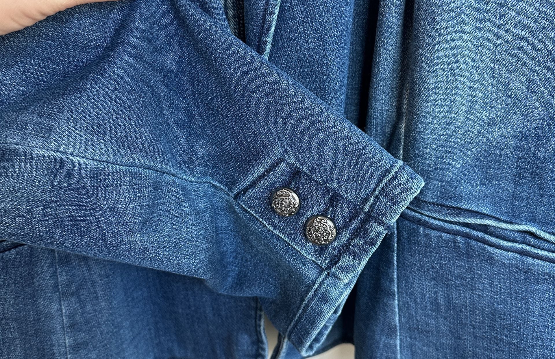 INC International Concepts Denim Blazer Size 3X Blue Jacket 4