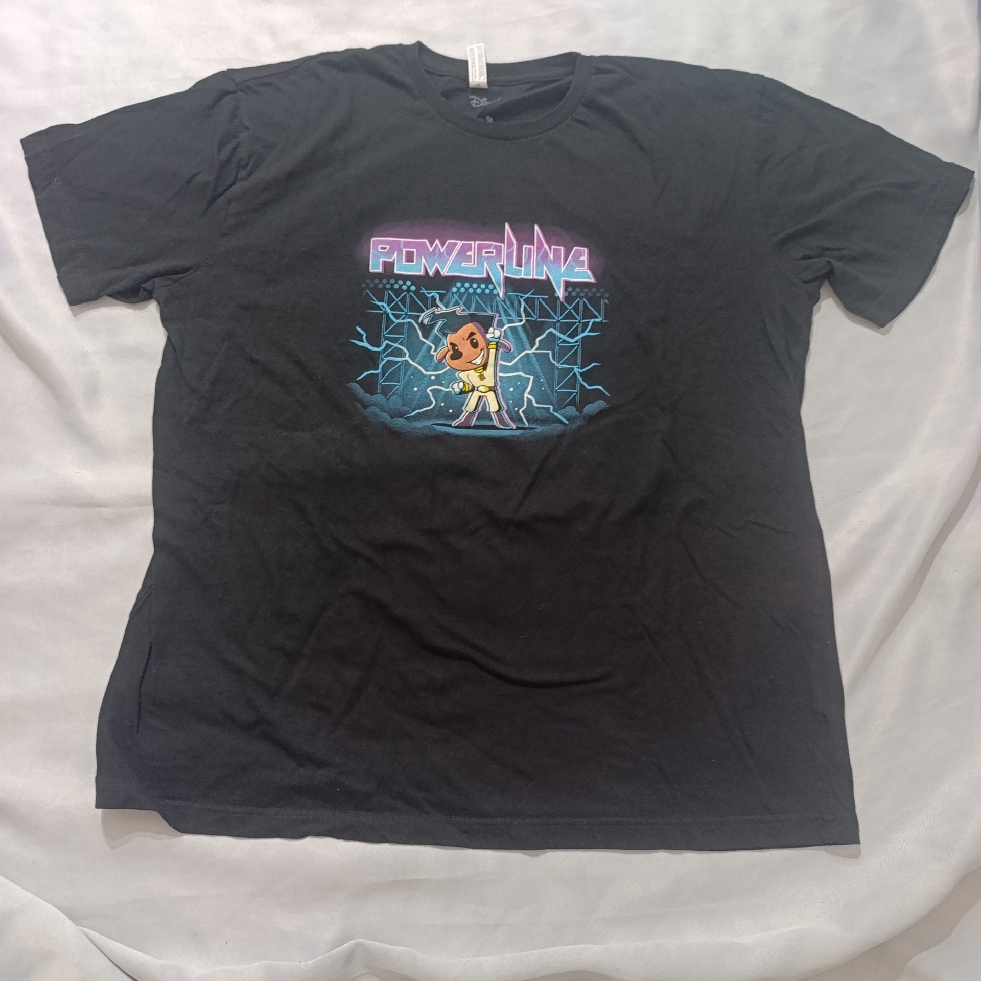 Teeturtle Disney Powerline T-Shirt Size XL Black 2
