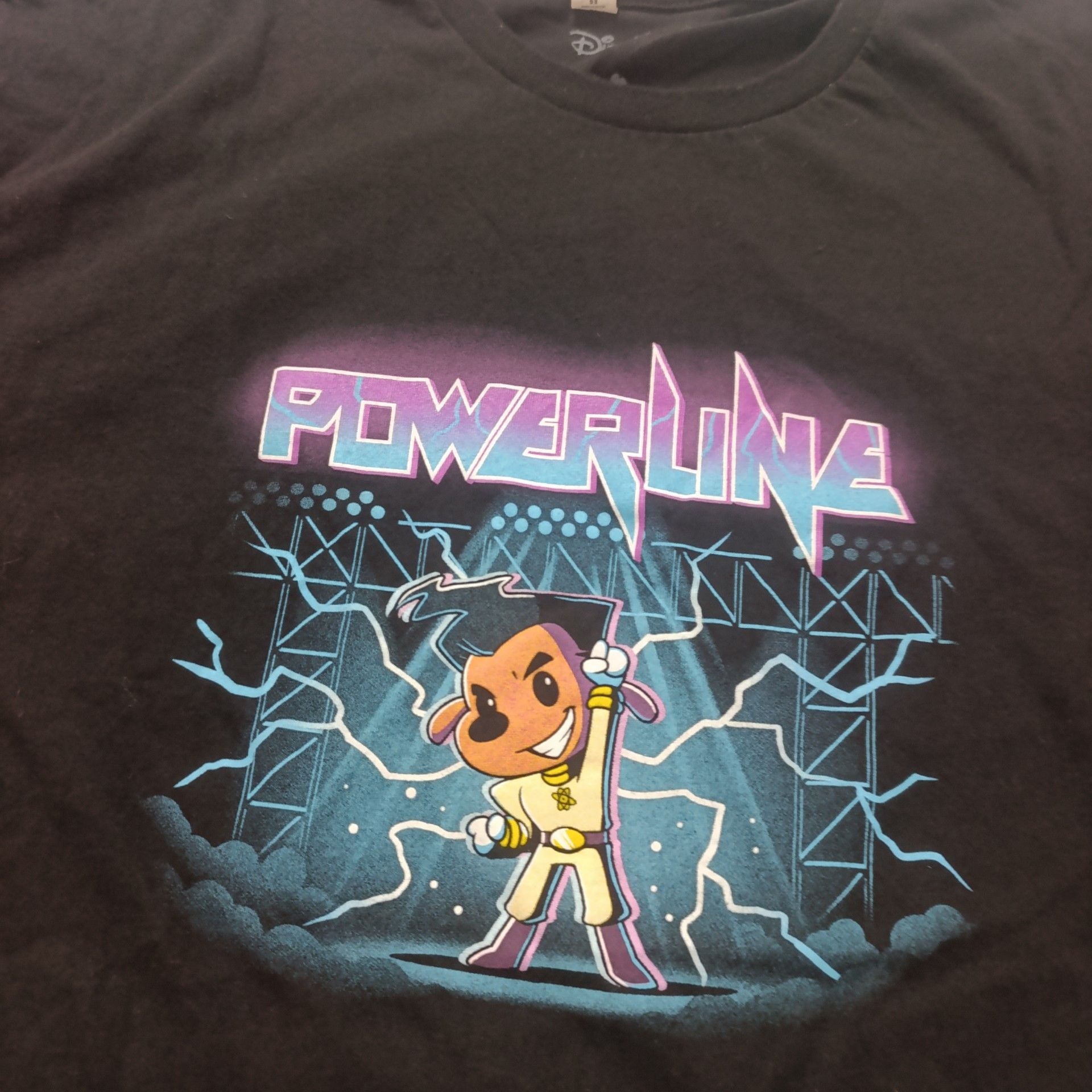 Teeturtle Disney Powerline T-Shirt Size XL Black 3