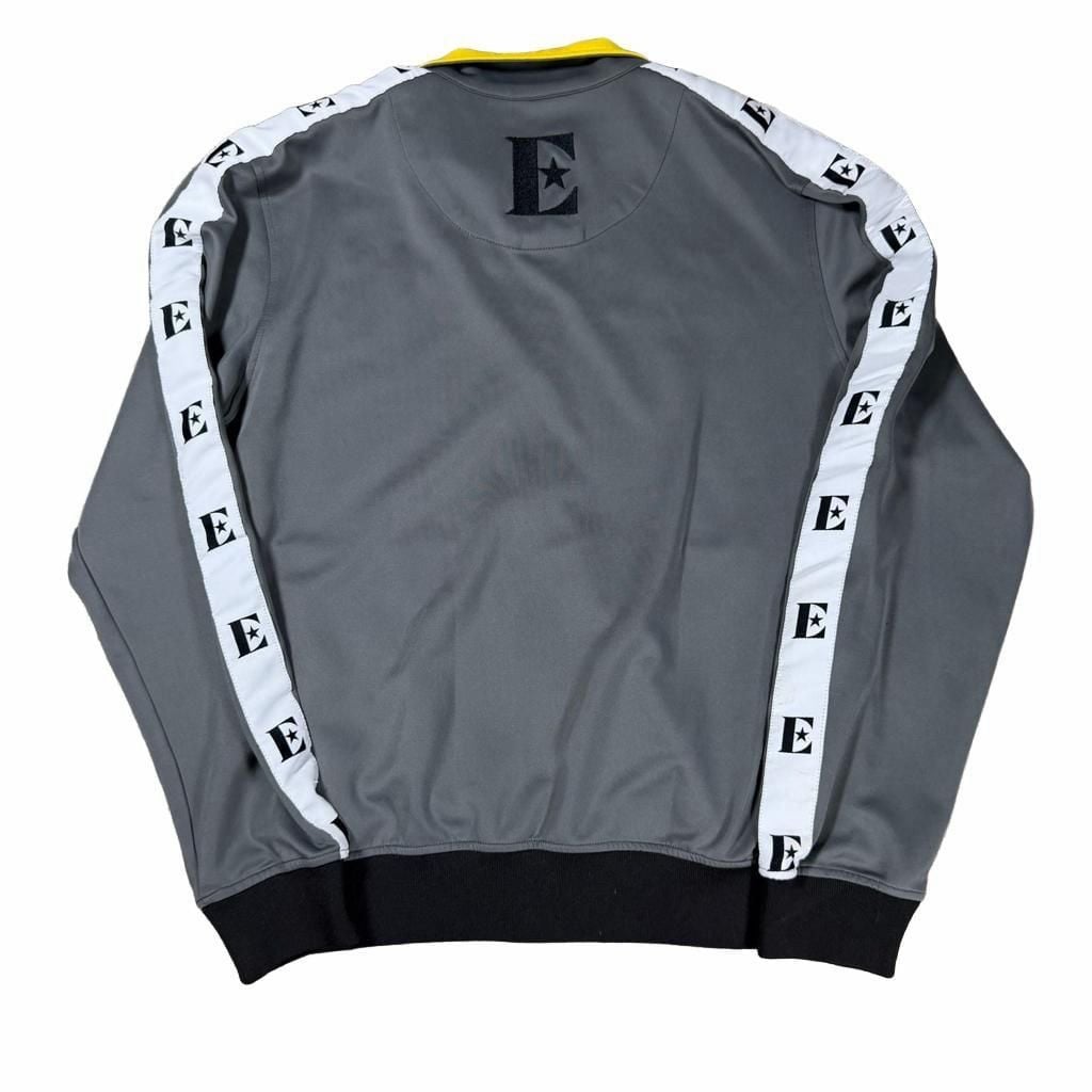Elton Track Collectors Jacket Size M Gray Yellow Full Zip 3