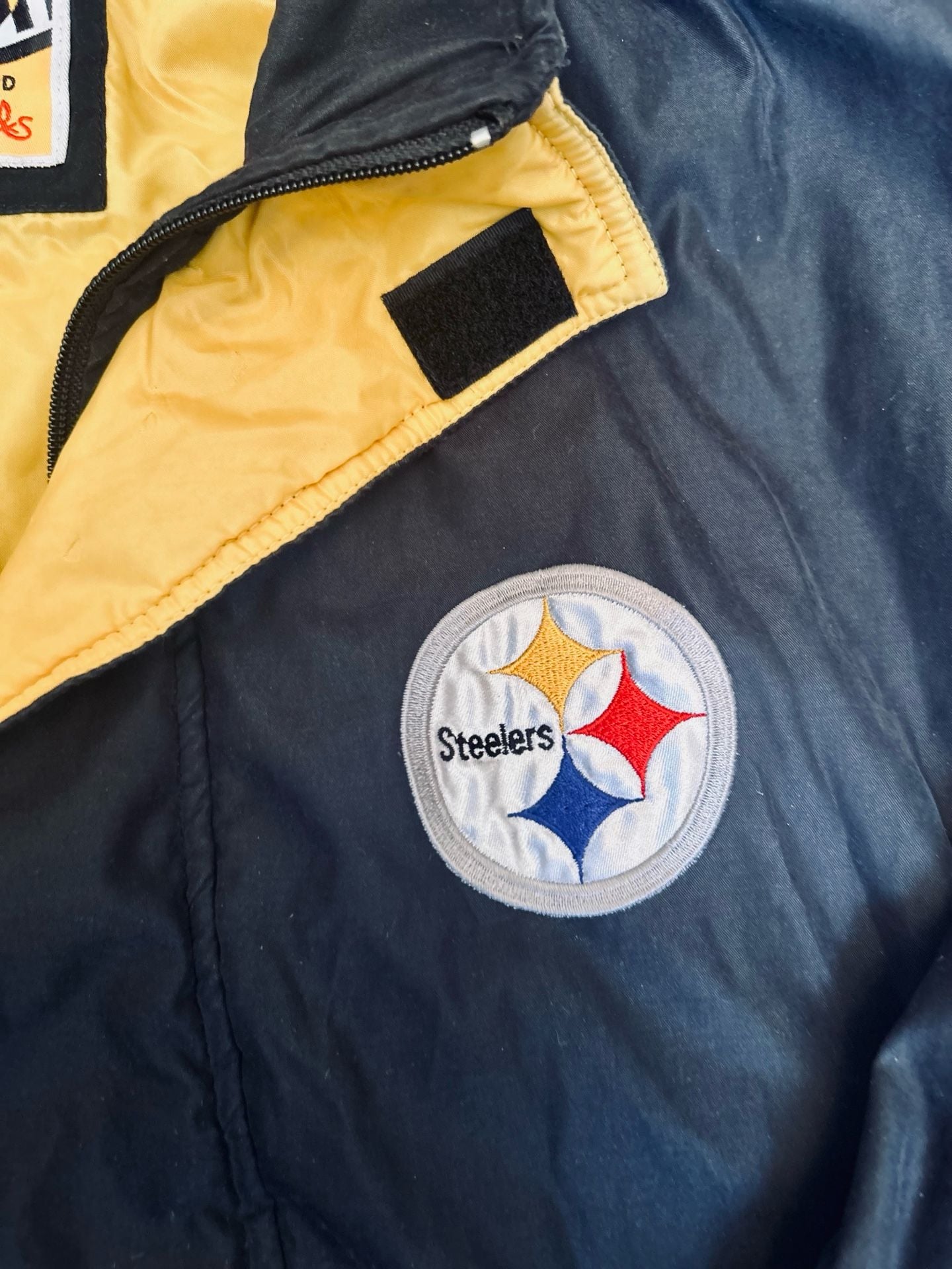G III Carl Banks Pittsburgh Steelers Jacket Black Hooded NFL size XL 4