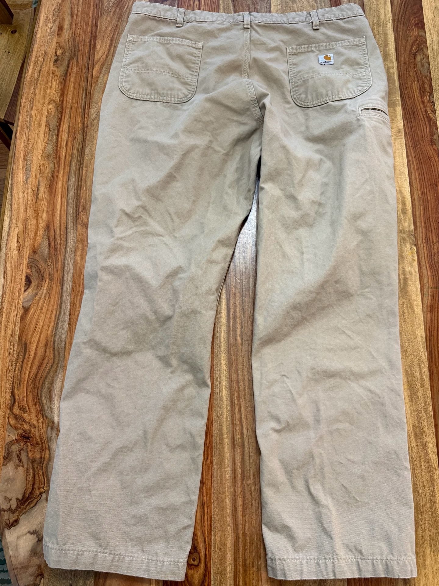 Carhartt Relaxed Fit Canvas Work Pants Size 42 x 34 Khaki 2