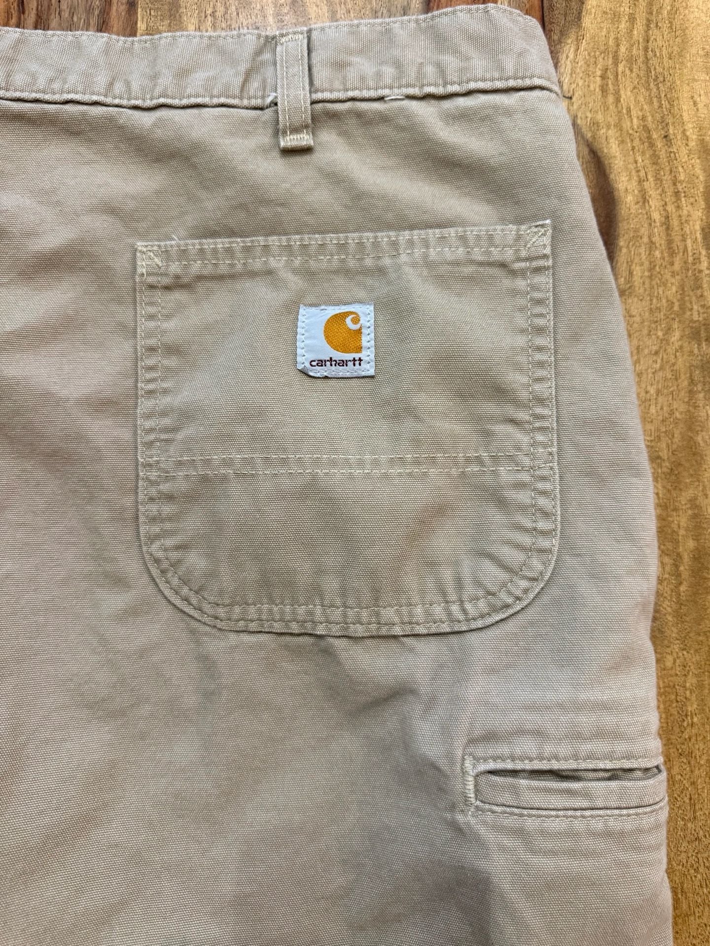 Carhartt Relaxed Fit Canvas Work Pants Size 42 x 34 Khaki 3