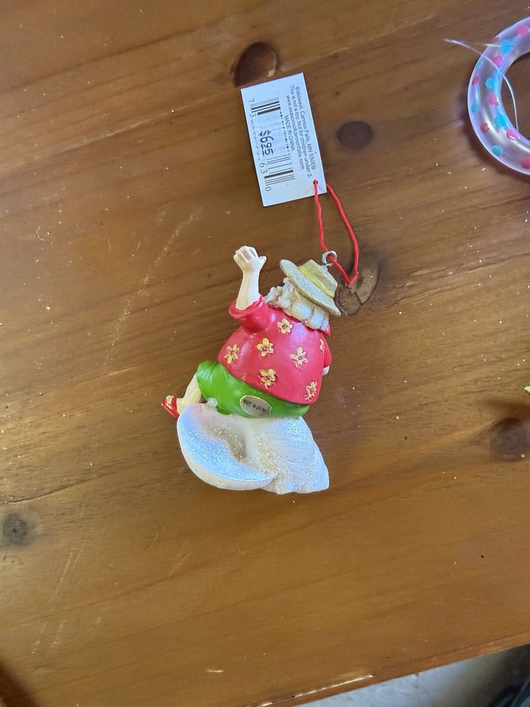 Midwest Cannon Falls Beach Santa Christmas Ornament 4