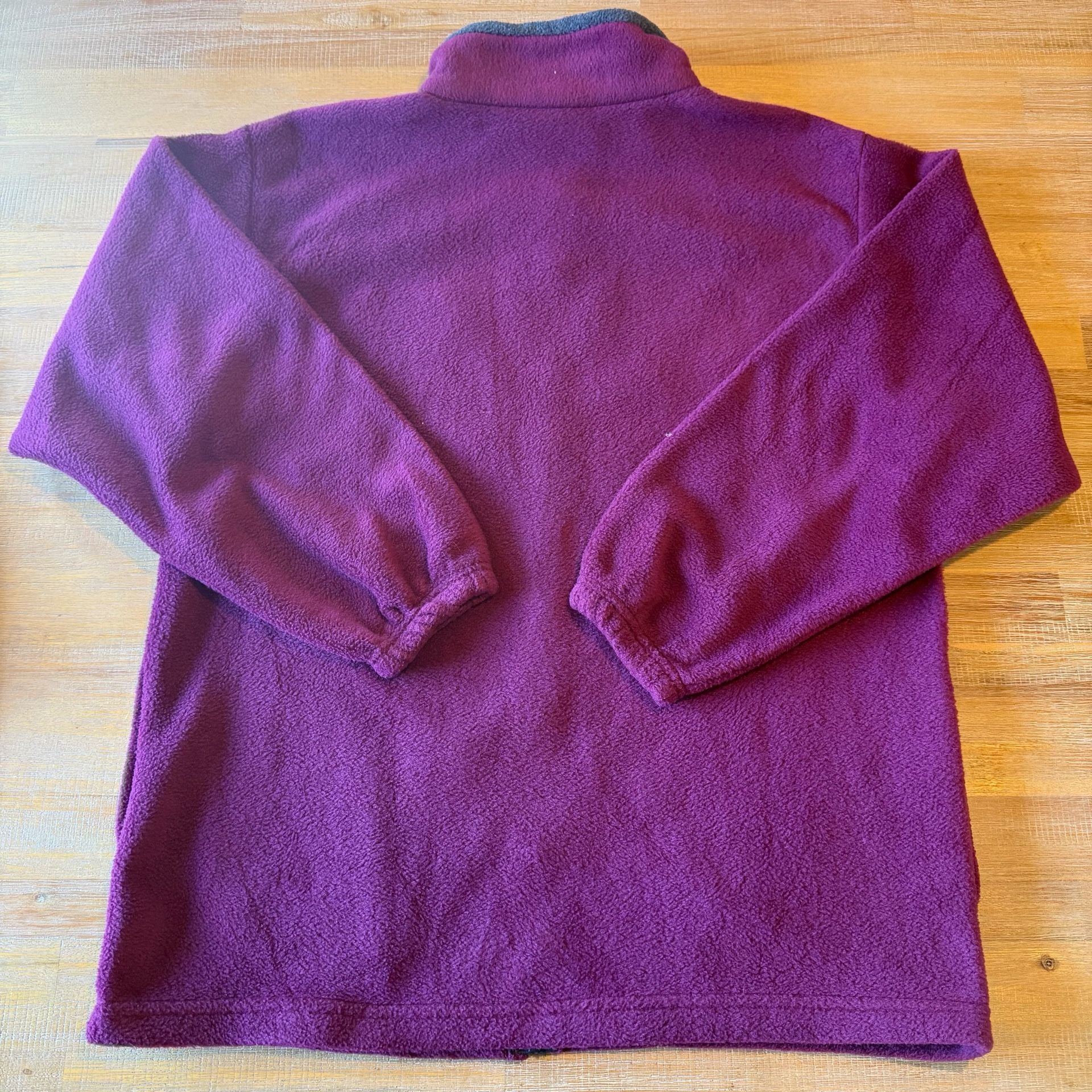 VTG Tipsy Morro Bay California Fleece Jacket Mens Large L Purple Zip Made in USA 3