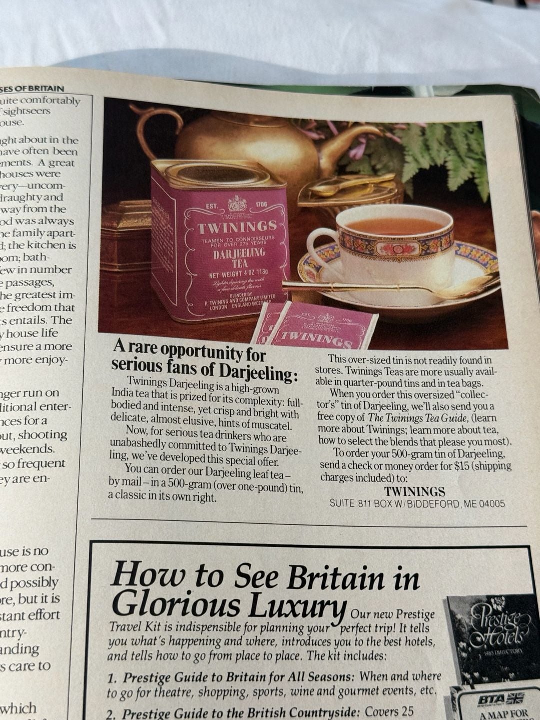 The Treasure Houses of Britain Magazine 1985 Vintage 12