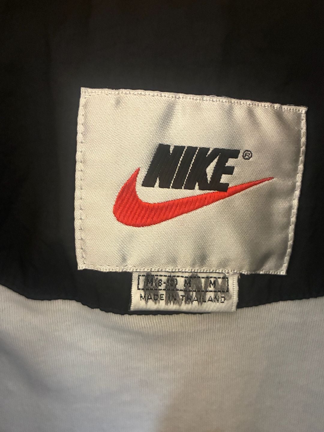 Nike Vintage Windbreaker Jacket Size M Black Swoosh 4