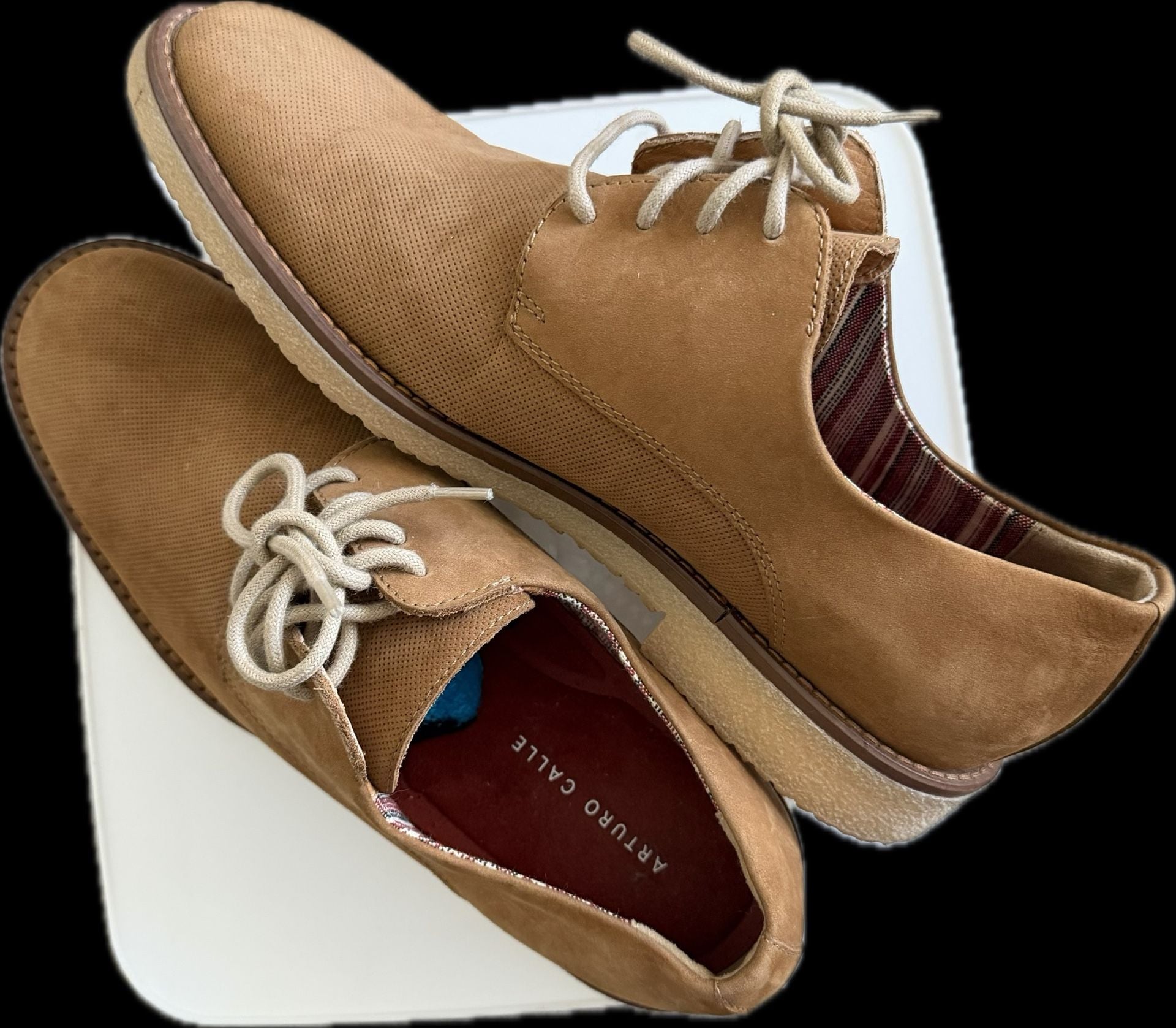 ARTURO CALLE Casual Shoes Tan Suede Lace Up Derby Men 1