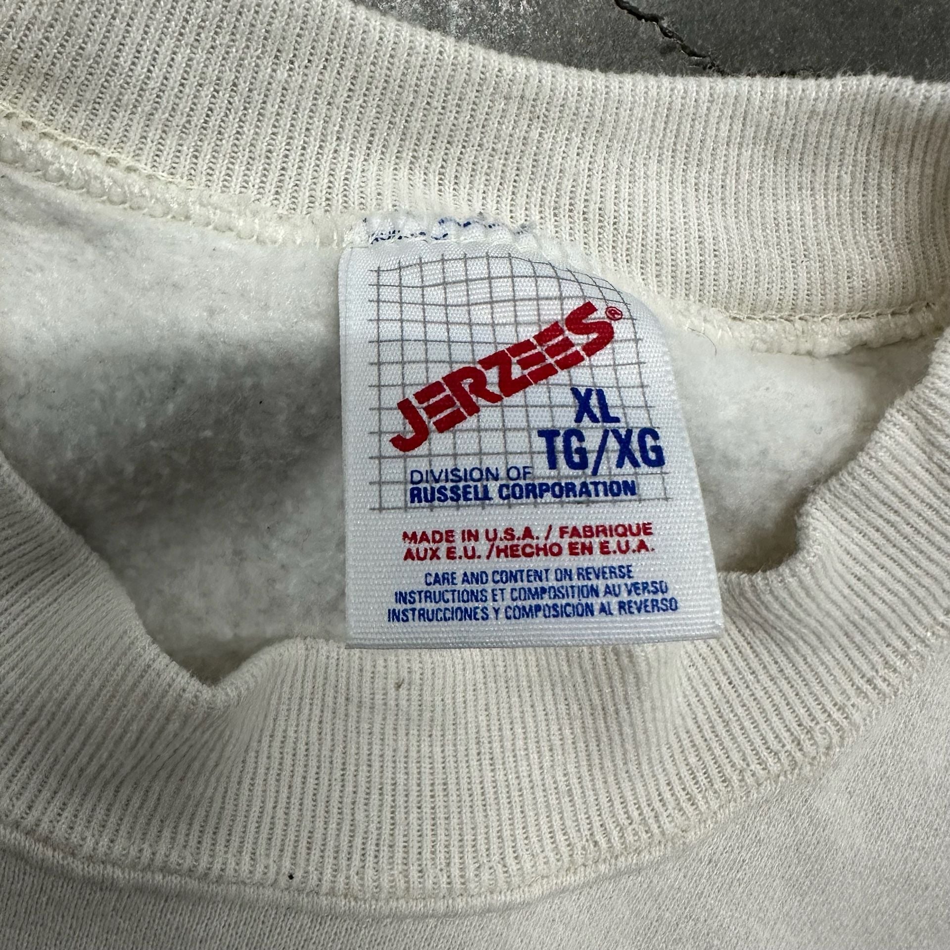 Vintage 90s Jerzees USA Embroidered Fall Leaves Acorns Crewneck Sweatshirt XL 4