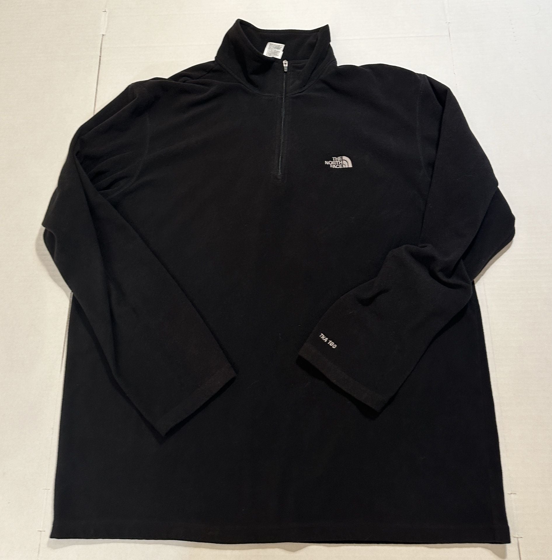 The North Face TKA 100 1/4 Zip Fleece Jacket XL/TG Black 2