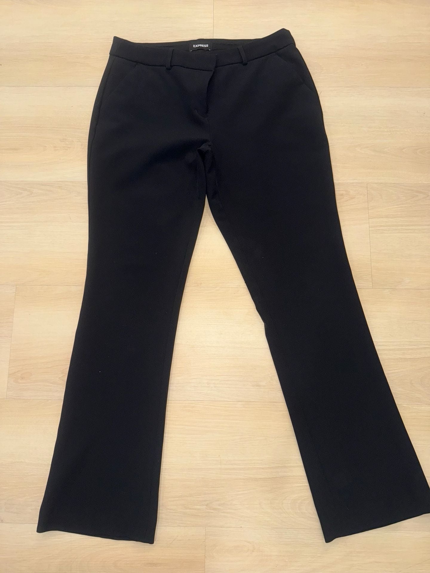Express Super Soft Twill Boot Pants Size 12R Black 2