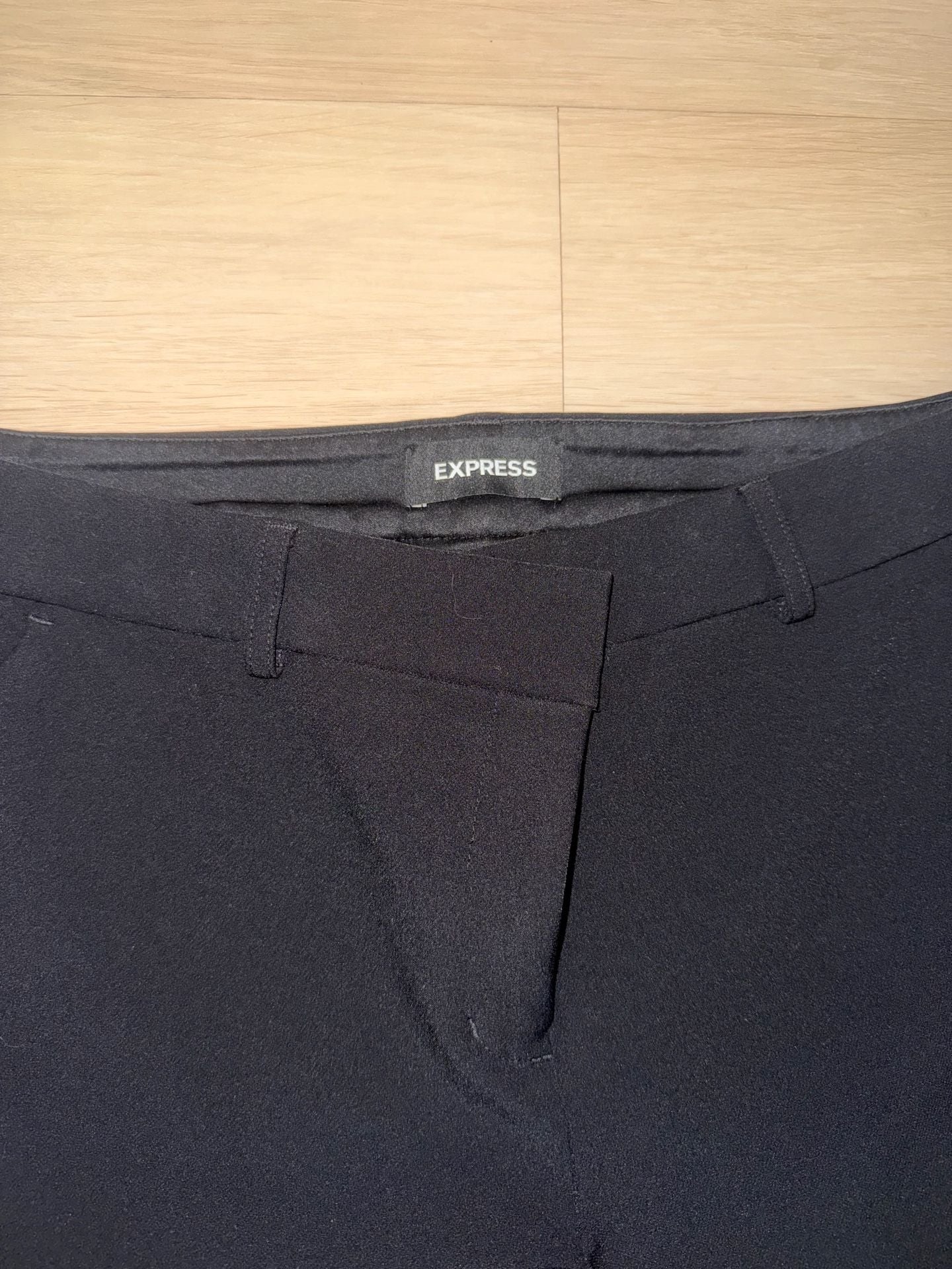 Express Super Soft Twill Boot Pants Size 12R Black 3