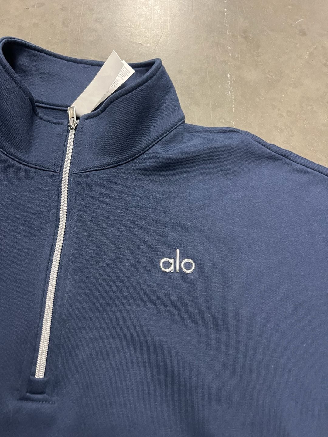 Alo Yoga Accolade 1/4 Zip Pullover Size L Navy Blue 3