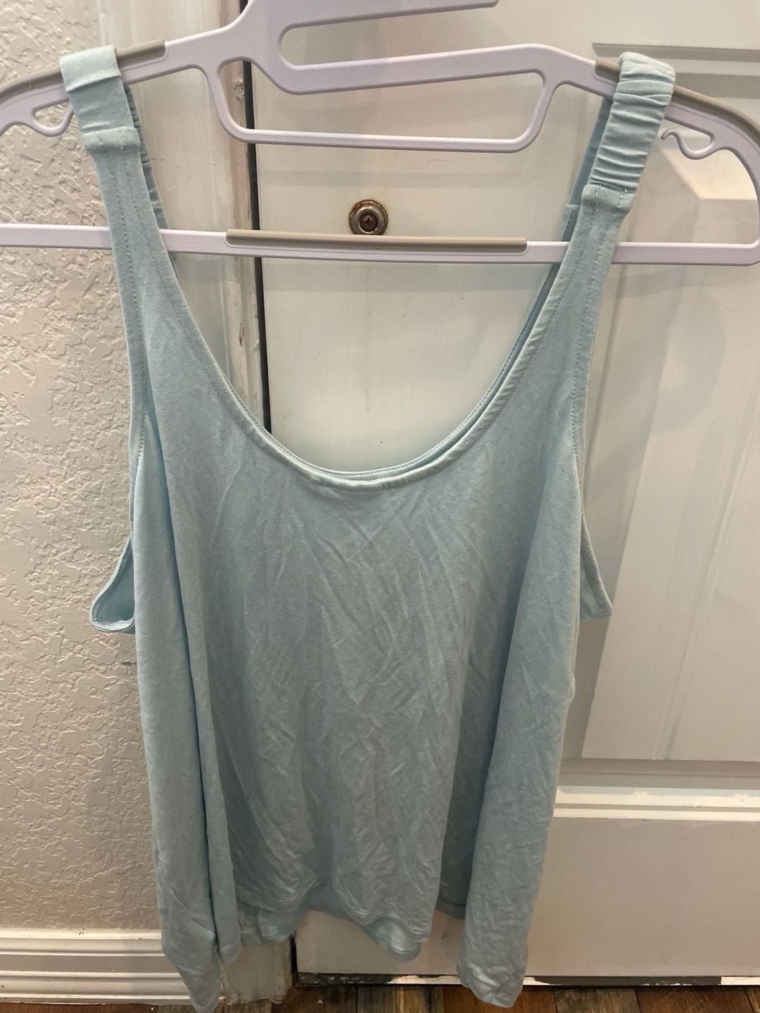 Serra Tank Top Size XL 16-18 Light Blue Scoop Neck 4