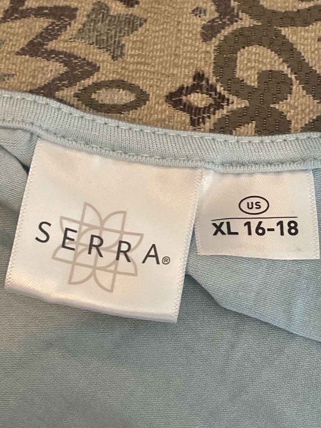 Serra Tank Top Size XL 16-18 Light Blue Scoop Neck 5