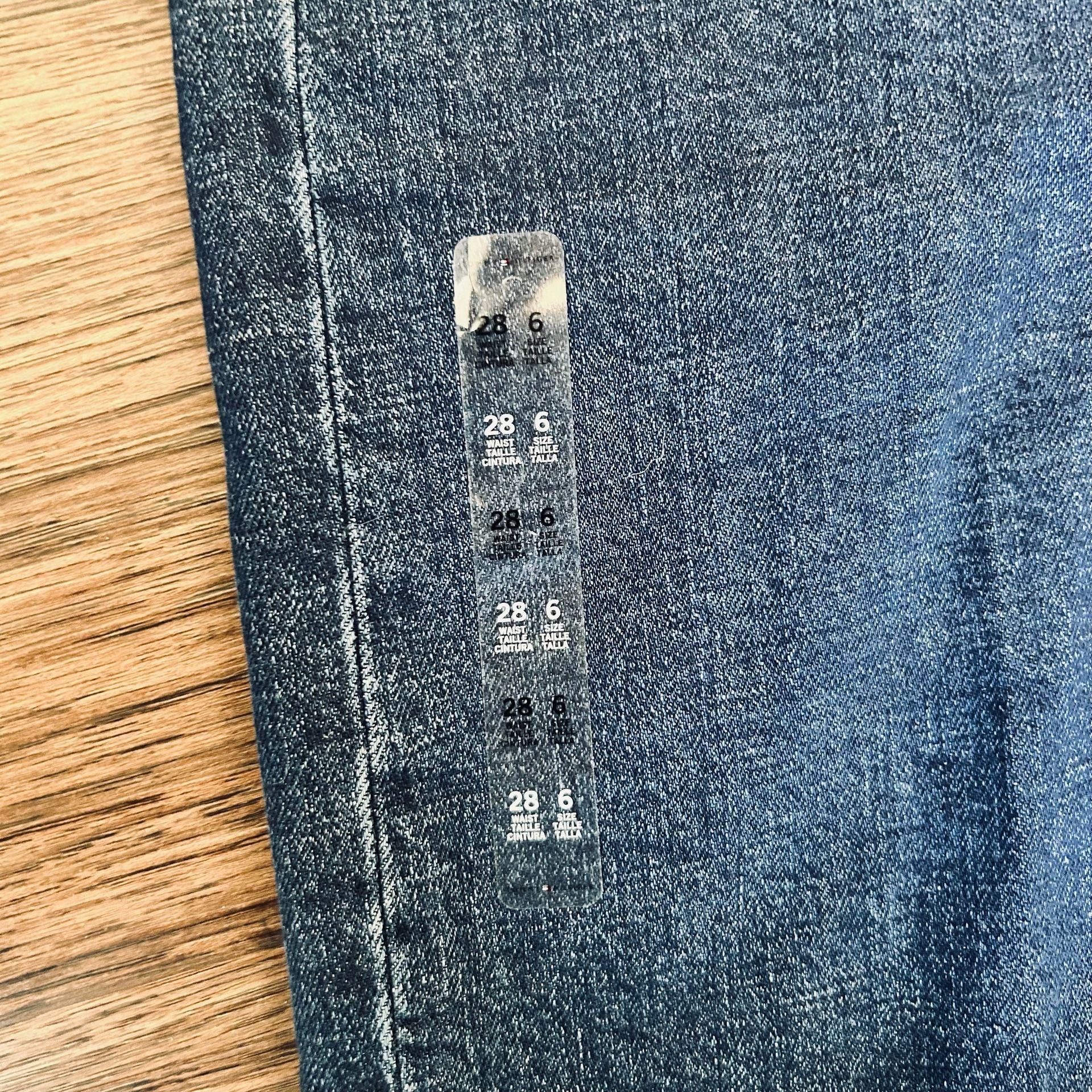 Tommy Hilfiger Cropped Wide Leg Jeans Size 6 Blue Denim High Rise 3