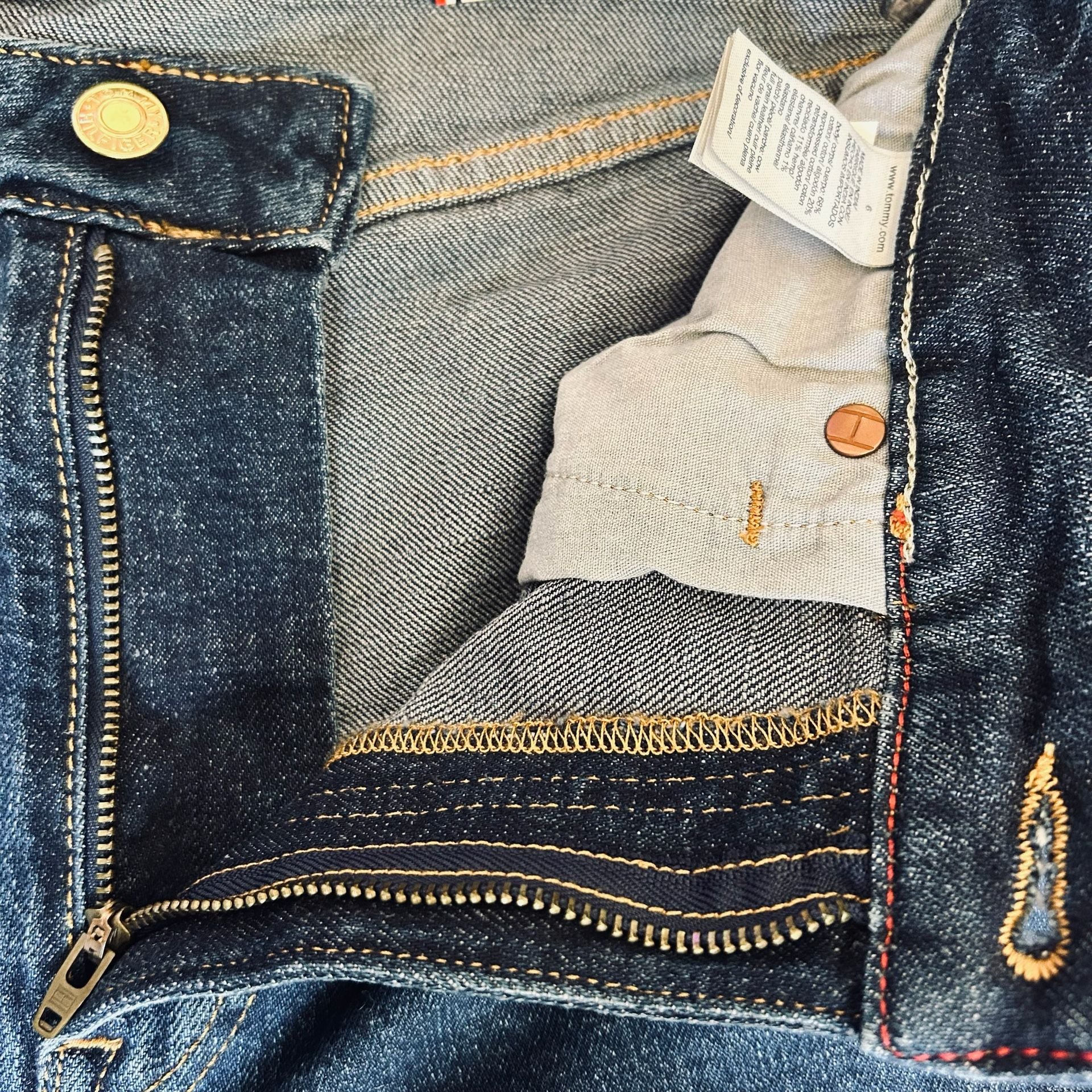 Tommy Hilfiger Cropped Wide Leg Jeans Size 6 Blue Denim High Rise 4